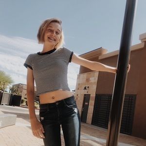 Striped crop top